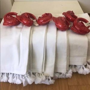 NWT  Pottery Barn Napkin Rings & Cloth Napkins